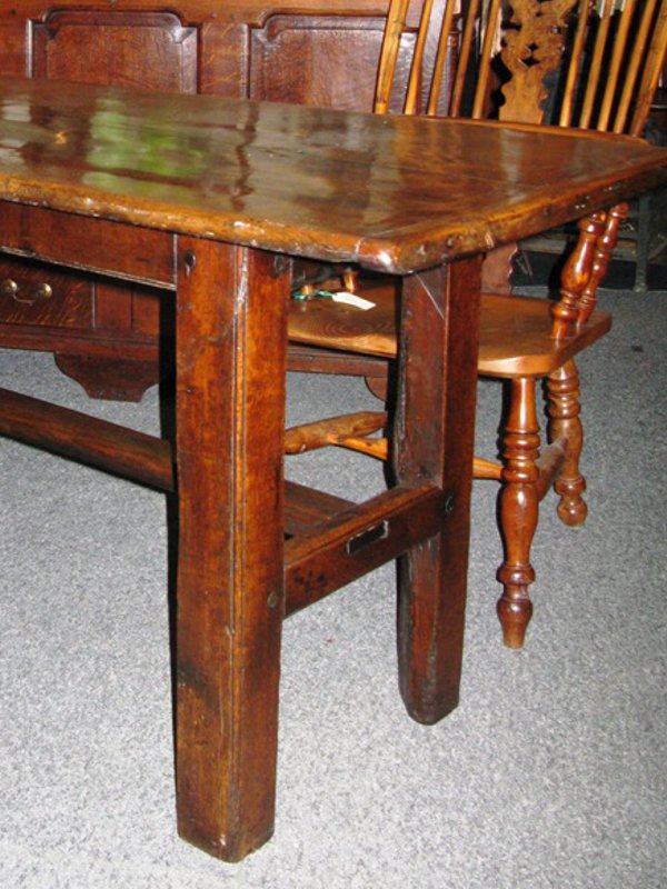 Oak table of two plank construction circa 17th century